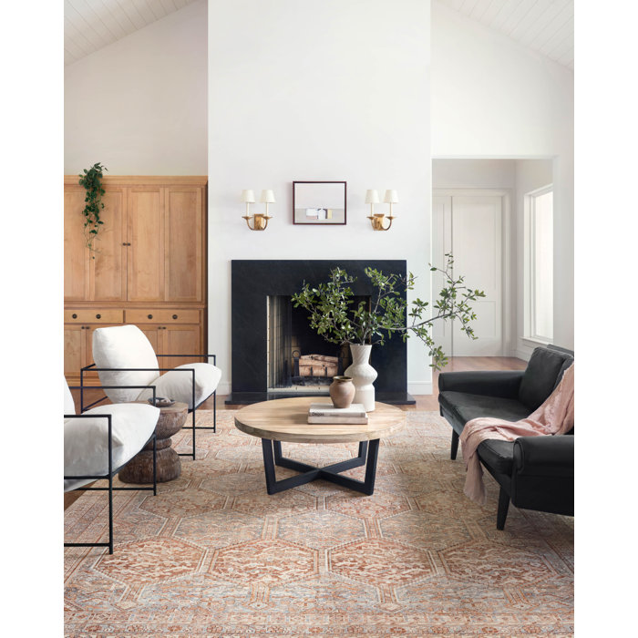 Chris Loves Julia x Loloi Jules Geometric Tangerine/Mist Area Rug